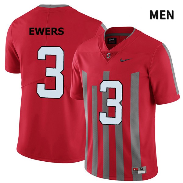Men's Nike Ohio State Buckeyes Quinn Ewers #3 Red NCAA Authentic Stitched College Football Jersey EVG01R8G